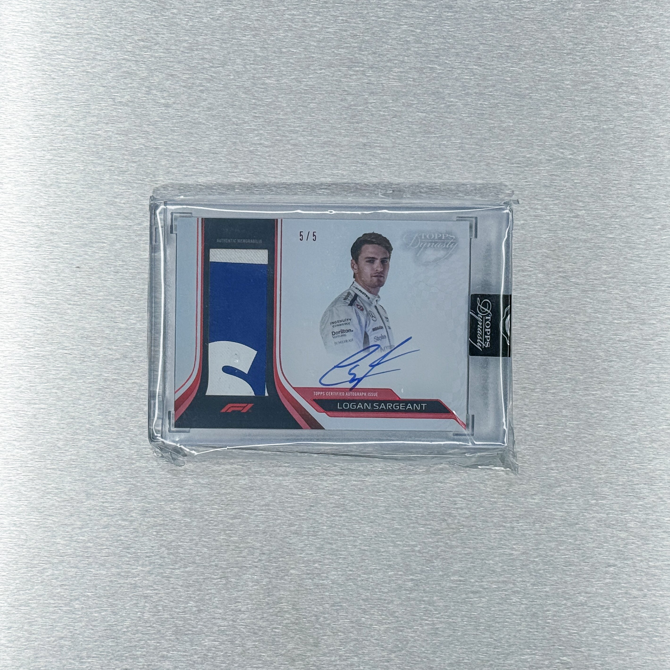 2024 Topps Dynasty Formula 1 - Williams Racing - Logan Sargeant - Dynasty Autographed Patch 5/5